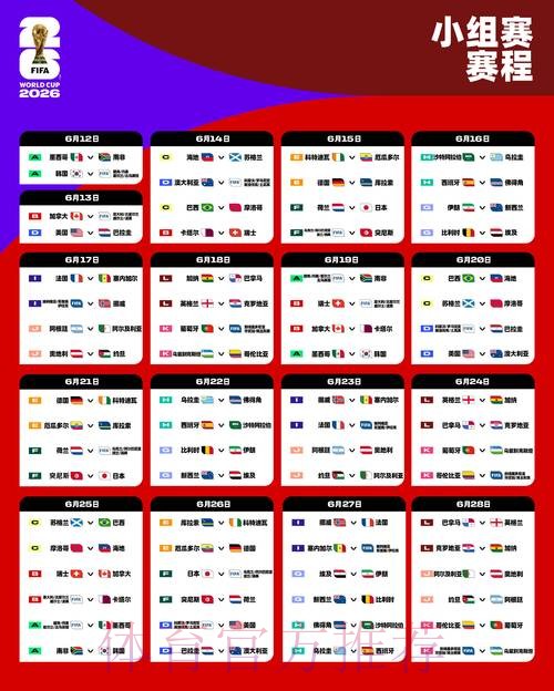 2026世界杯比赛时间今日最新时间表在哪里看 2026世界杯比赛时间今日最新时间表在哪里看